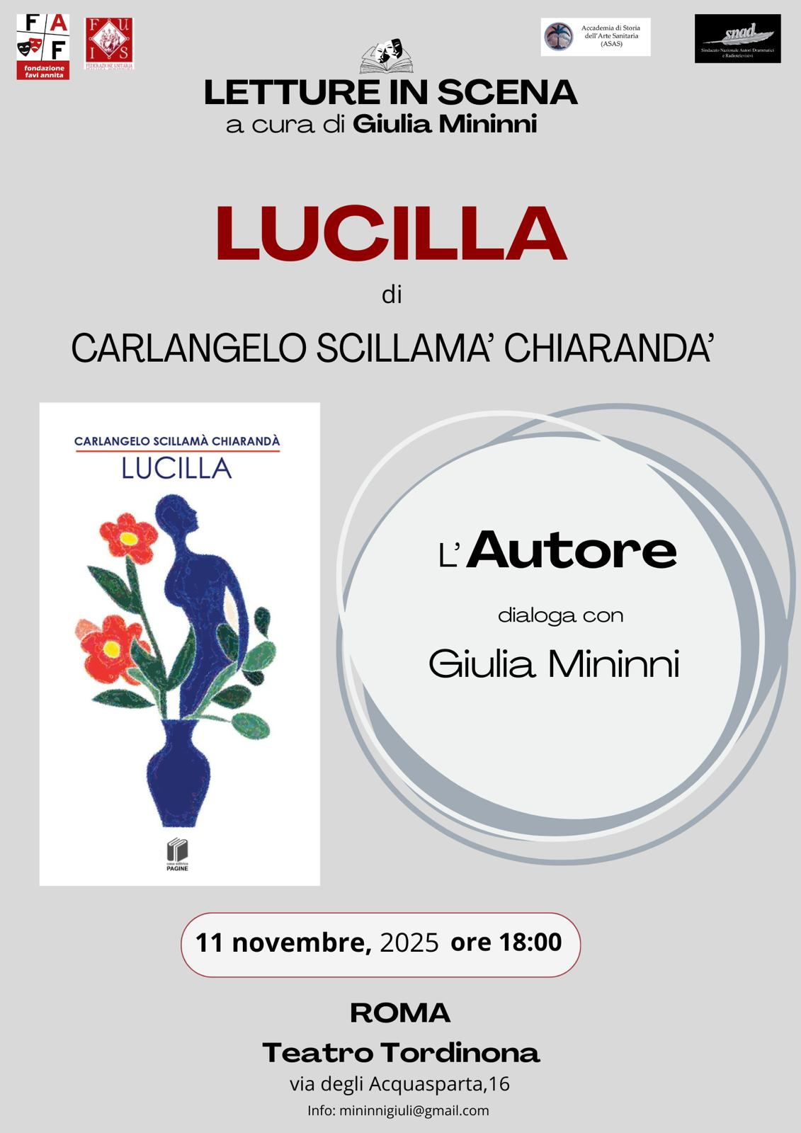 Al momento stai visualizzando Presentazione del libro: “Lucilla”