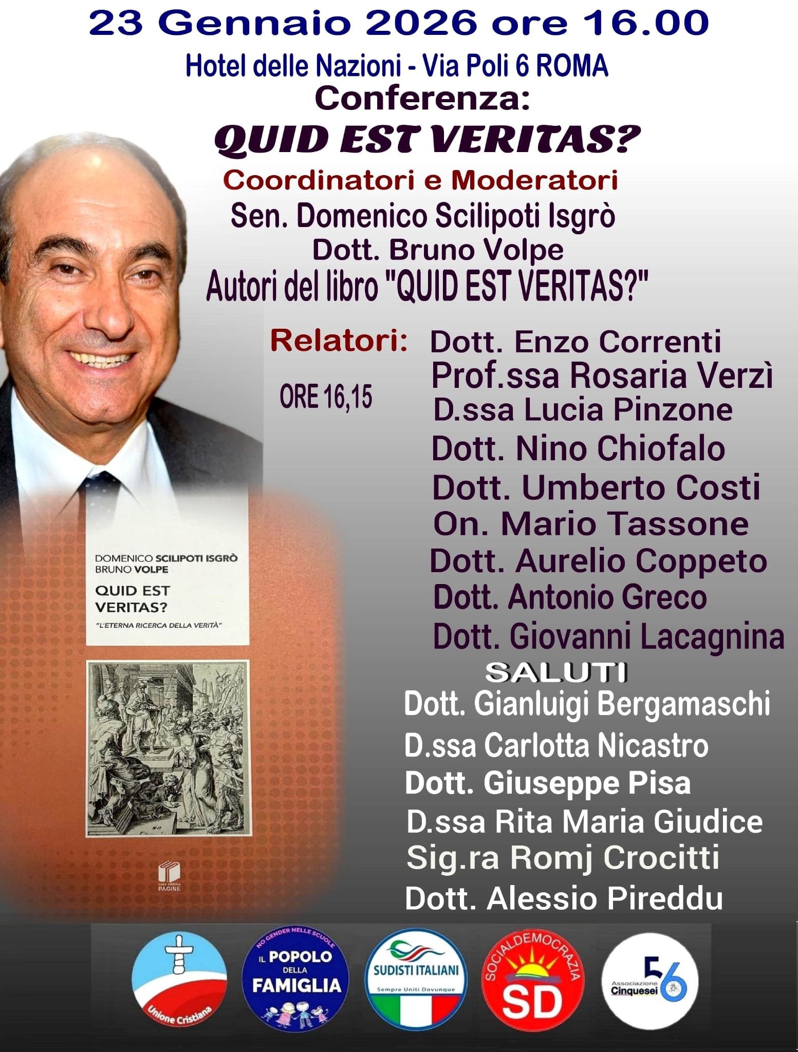 Al momento stai visualizzando Conferenza: &ldquo;QUID EST VERITAS?&rdquo;